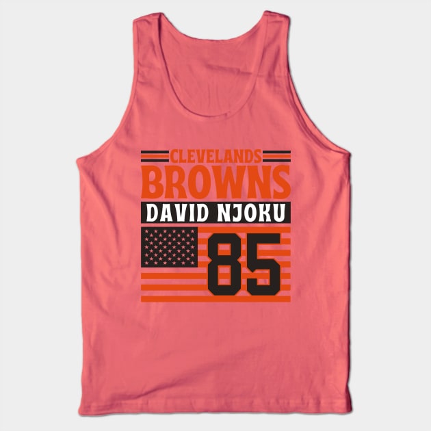Cleveland Browns Njoku 85 American Flag Football Tank Top by Astronaut.co